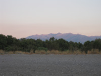 strand, skog og fjell